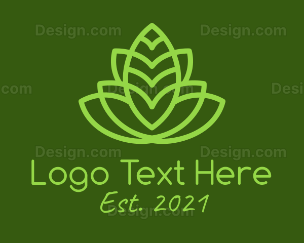 Symmetrical Organic Plant Logo