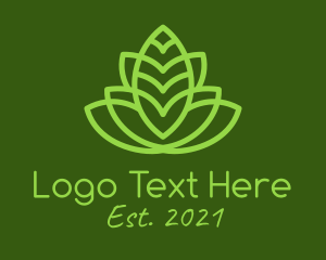 Symmetrical Organic Plant logo