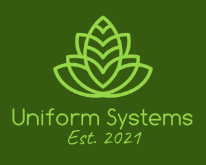 Symmetrical Organic Plant logo