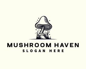 Mushroom Fungi Plant logo design