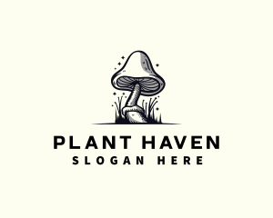 Mushroom Fungi Plant logo design