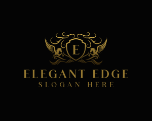 Pegasus Elegant Crest logo design