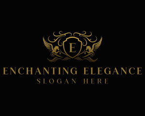 Pegasus Elegant Crest logo design