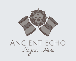 Ancient Tribe Drum  logo design