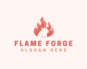 Pork Flame Eatery logo design