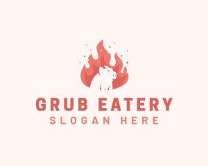 Pork Flame Eatery logo design