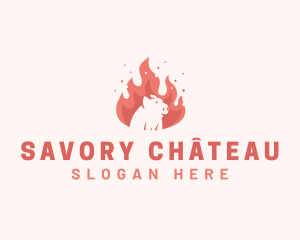 Pork Flame Eatery logo design