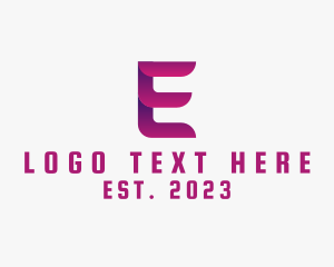 Gradient  Letter E  logo