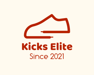 Minimalist Shoelace Sneakers logo design