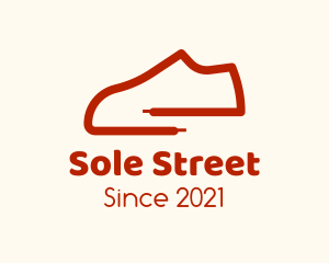 Minimalist Shoelace Sneakers logo design