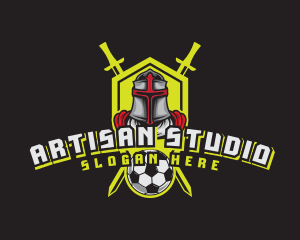 Knight Soccer Emblem Mascot logo design