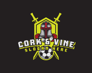 Knight Soccer Emblem Mascot logo design