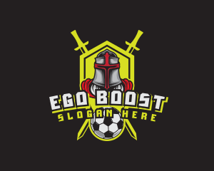 Knight Soccer Emblem Mascot logo design