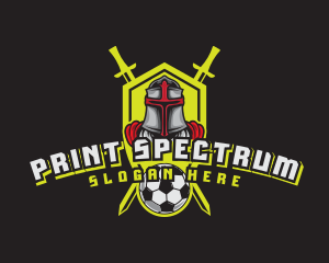 Knight Soccer Emblem Mascot logo design