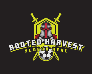 Knight Soccer Emblem Mascot logo design