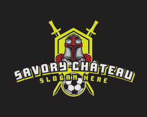 Knight Soccer Emblem Mascot logo design