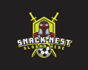 Knight Soccer Emblem Mascot logo design