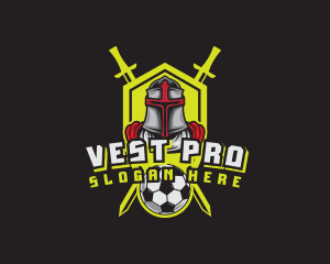 Knight Soccer Emblem Mascot logo design