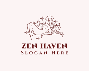 Zen Naked Woman logo design