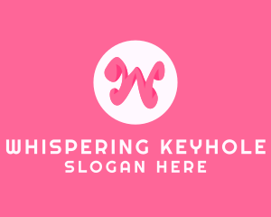 Pink Letter W logo design