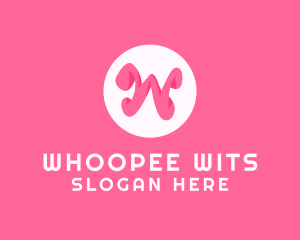 Pink Letter W logo design