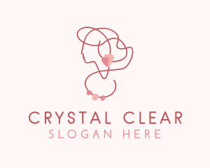 Pink Jewelry Woman logo design