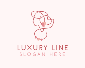 Pink Jewelry Woman logo design