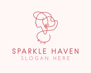 Pink Jewelry Woman logo design