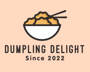 Asian Dumpling Food Bowl logo design