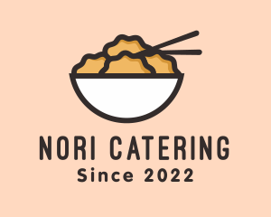 Asian Dumpling Food Bowl logo design