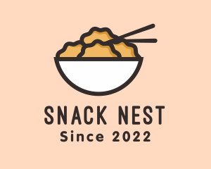 Asian Dumpling Food Bowl logo design