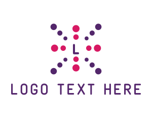 Lettermark - Pink Dotted Lettermark logo design