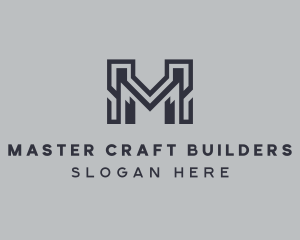 Architect Builder Structure Letter M logo design