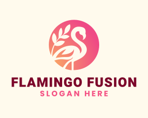 Flamingo Bird Wildlife logo