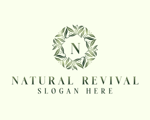 Natural Herbal Leaves logo design