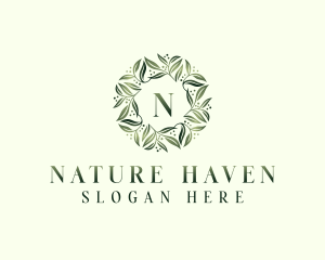 Natural Herbal Leaves logo design