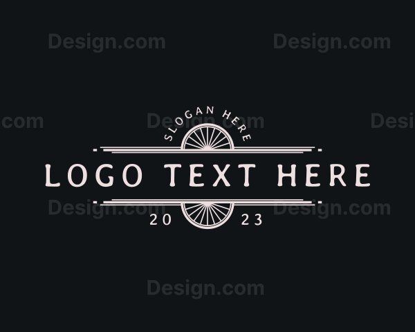 Hipster Cowboy Carriage Logo