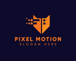 Orange Fox Digital Pixels logo design