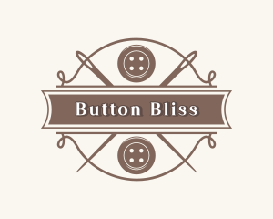 Button Needle Sewing logo design