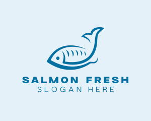 Seafood Fish Salmon logo design