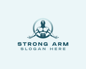 Strong Fitness Man logo design