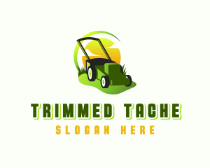 Lawn Mower Sunset logo design