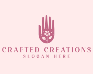 Flower Hand Wellness logo design