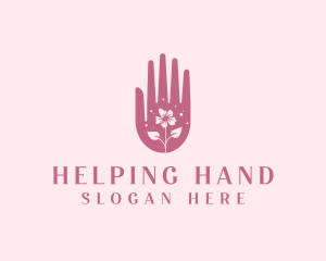 Flower Hand Wellness logo design