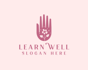 Flower Hand Wellness logo design