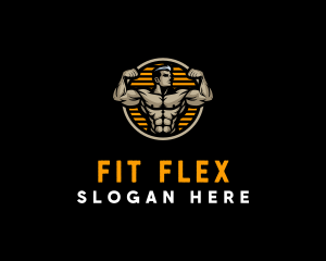 Muscle Fitness Fit logo design