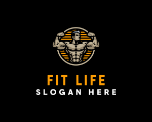 Muscle Fitness Fit logo design
