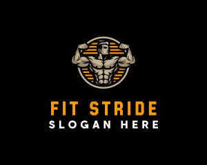 Muscle Fitness Fit logo design