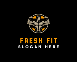 Muscle Fitness Fit logo design