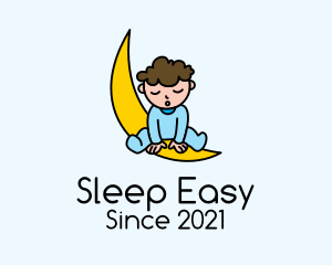 Cute Sleepy Baby  logo design